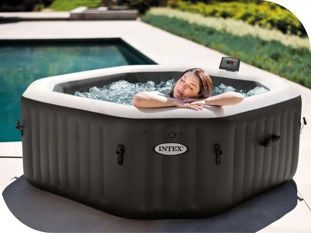 Jacuzzi ogrodowe dmuchane Intex 458, SPA 4-osobowe, WiFi, 120 dysz, 180 cm