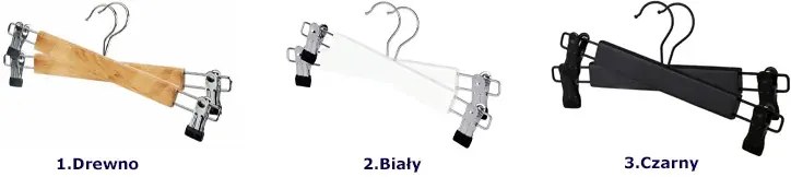 Zestaw Białych Solidnych Wieszaków Na Spódnicę H2-F86