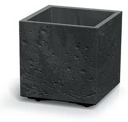 Doniczka SIERRA SQUARE BETON EFFECT 38,5 cm, czarny, M