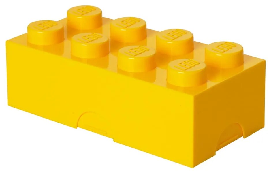 Żółty plastikowy pojemnik dziecięcy 20x10x7 cm – LEGO®