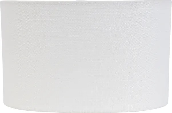 Biały owalny abażur lniany 25/16/15