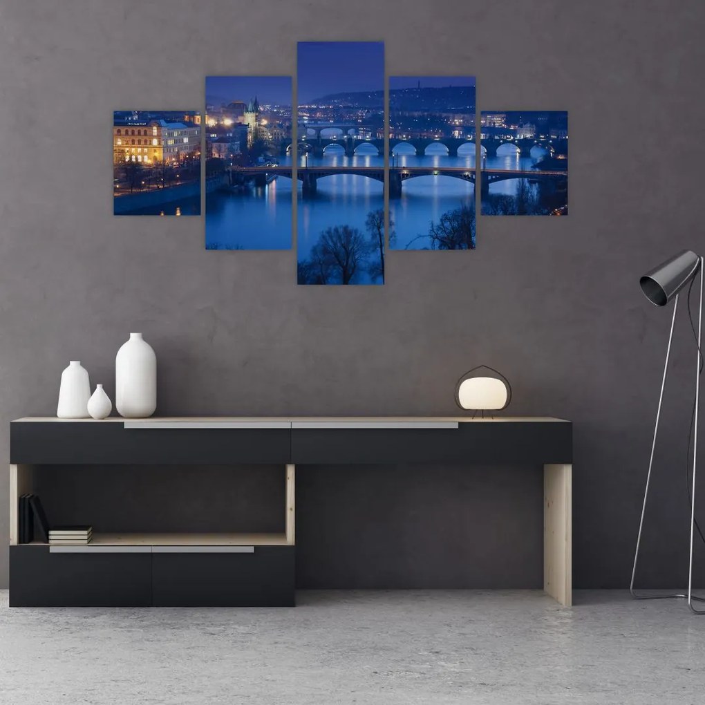 Obraz praskich mostów (125x70 cm)