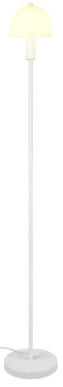 Biała lampa stojąca ze szklanym kloszem (wysokość 120 cm) Glenn – Trio