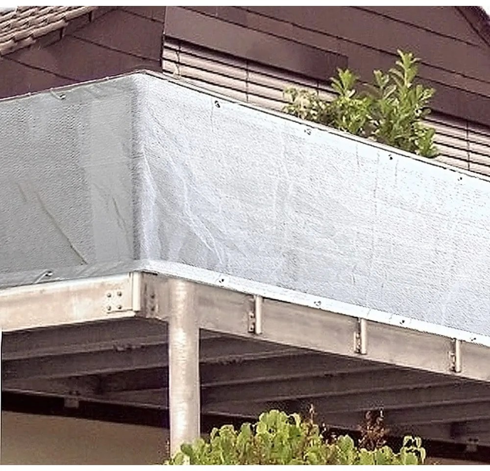 Biała plastikowa osłona balkonowa 300x90 cm – Garden Pleasure