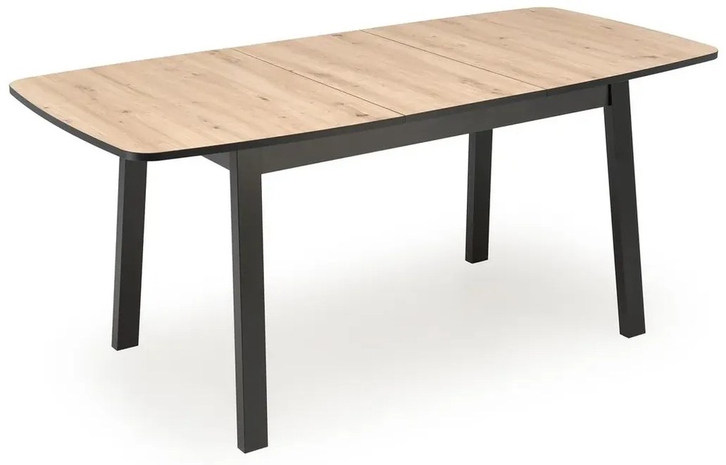 Stół rozkładany BARRIL 130(170)x80 dąb artisan/czarny HALMAR