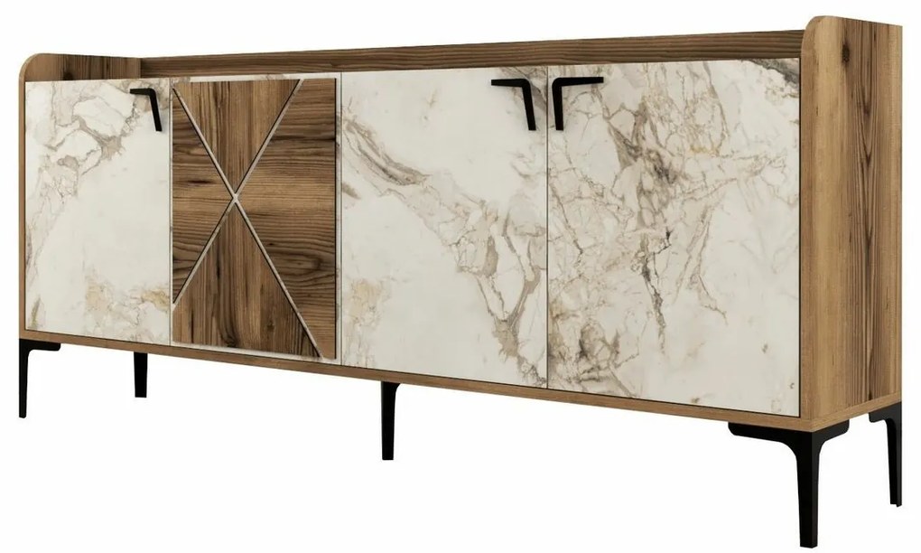 Szafka Venedik Walnut and White Marble