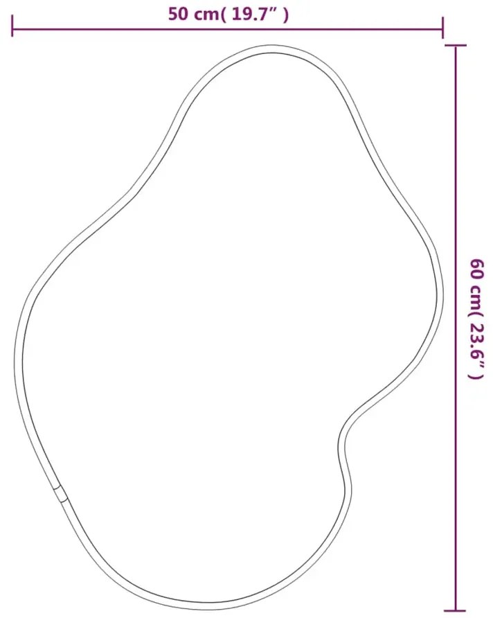 Złote nieregularne lustro wiszące 60x50 cm H9-H67