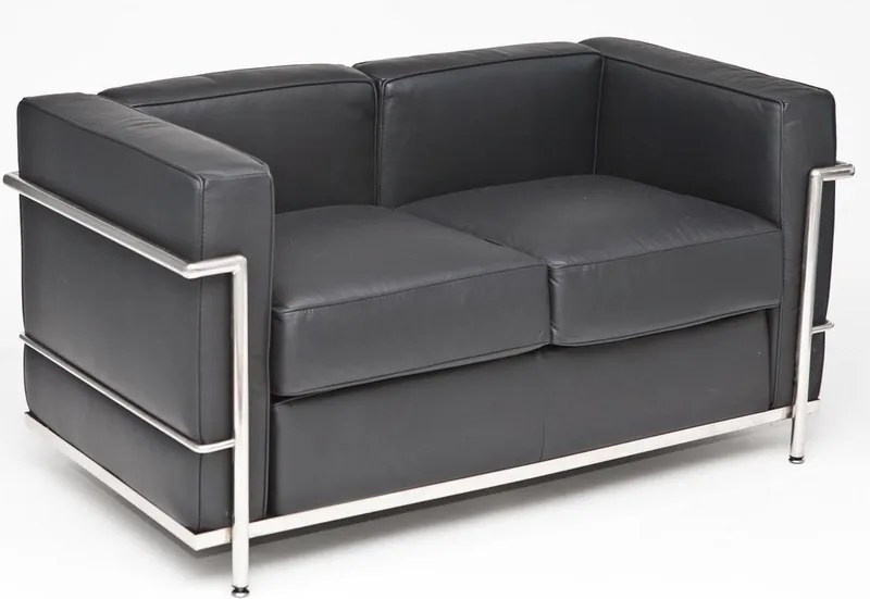 Skórzana sofa dwuosobowa Kubik insp. LC2