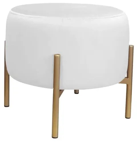 Pufa WILFRED MG VELVET jasnoszara/złota ATOS