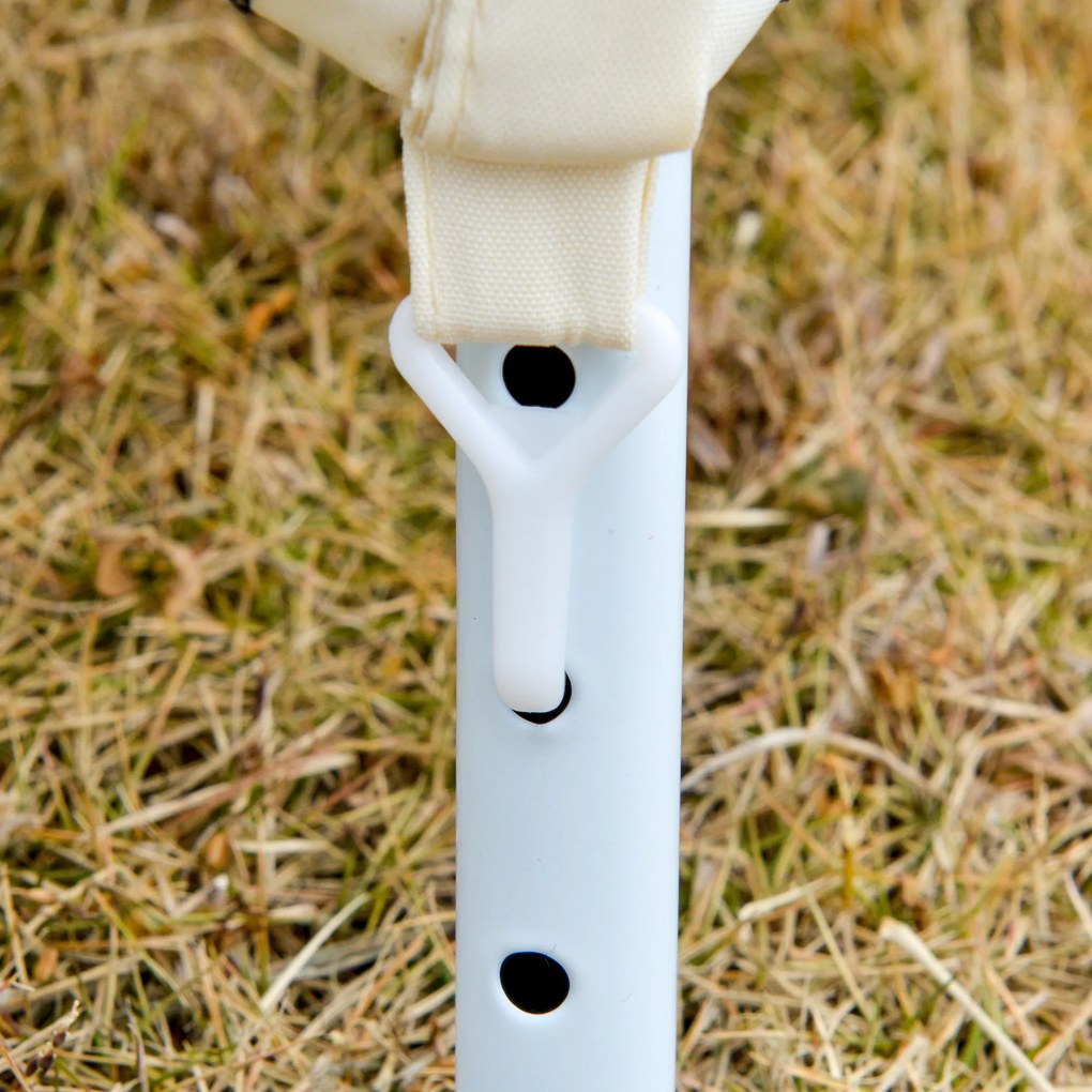 Outsunny Pawilon Ogrodowy 3x3m z Moskitierą Kremowy Metal i Poliester Odporny na Warunki Pogodowe Stylowy i Funkcjonalny | Aosom PL