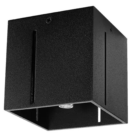 Czarny minimalistyczny plafon kwadrat - EX511-Nobis