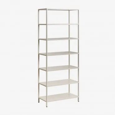 Regał 80x200 Cm Ze Stali Janine Kremowa Tapioca - Sklum