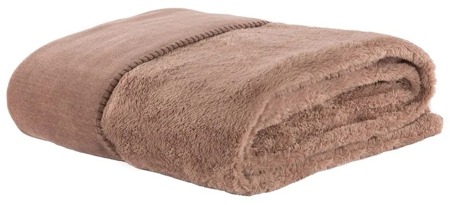 Brązowy koc z mikropluszu 150x200 cm Tomo – Tiseco Home Studio