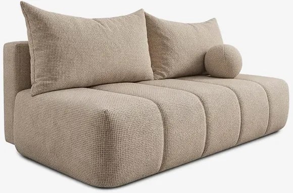 Sofa z Funkcją Spania SARIA Beżowa Szenil Nowoczesna