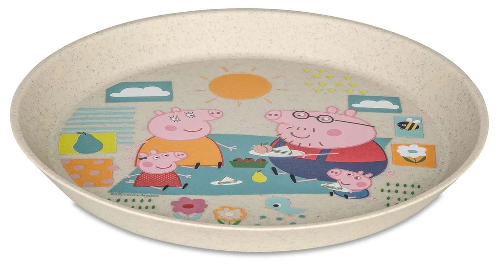 Zestaw obiadowy dla dzieci CONNECT ŚWINKA PEPPA,  z tworzywa organic, KOZIOL