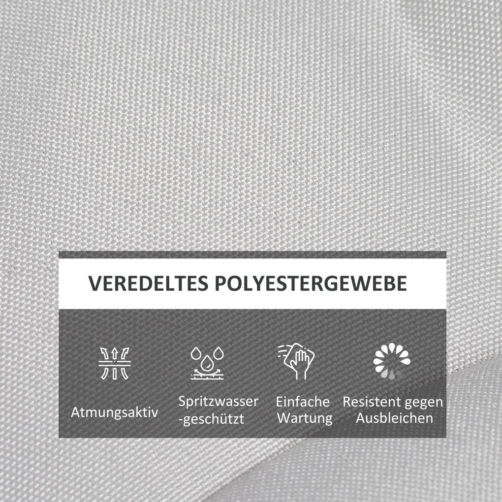 Outsunny Poduszka siedzeniowa do ogrodu z pikowaniem, 40 x 40 x 4 cm, jasnoszary