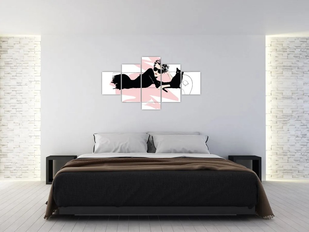 Obraz - Modna dama (125x70 cm)
