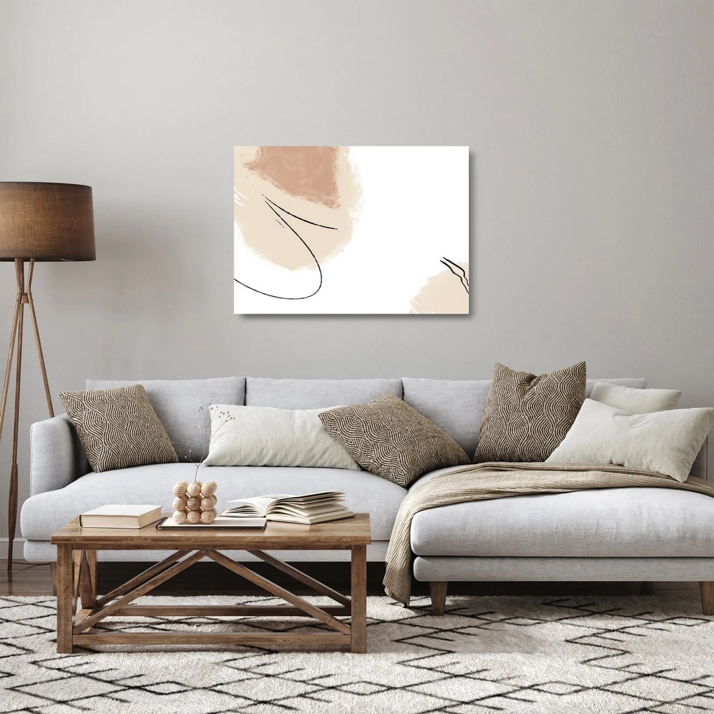 Obraz na szkle - Biała abstrakcja (70x50 cm)