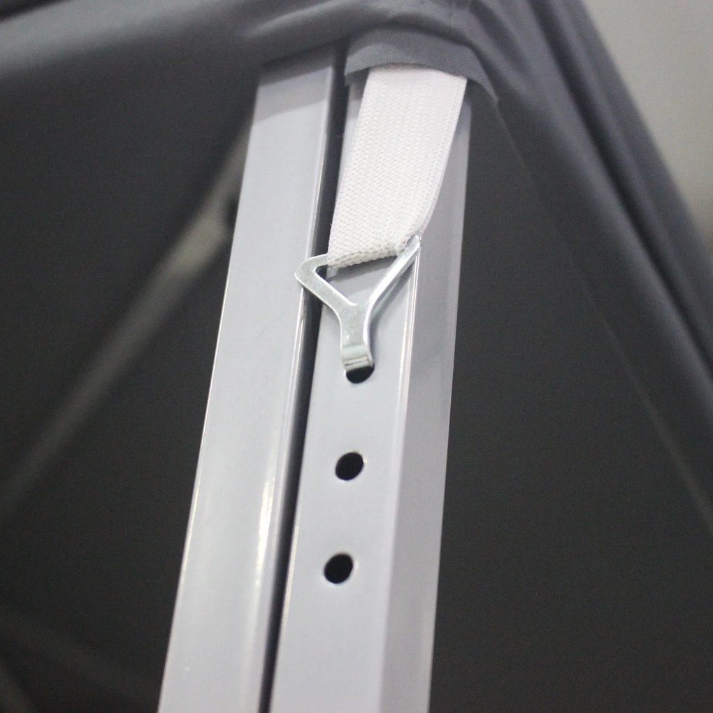 Outsunny Altana Ogrodowa 3x3m Szara Stal Poliester Namiot Imprezowy Wodoodporny na Zewnątrz | Aosom PL