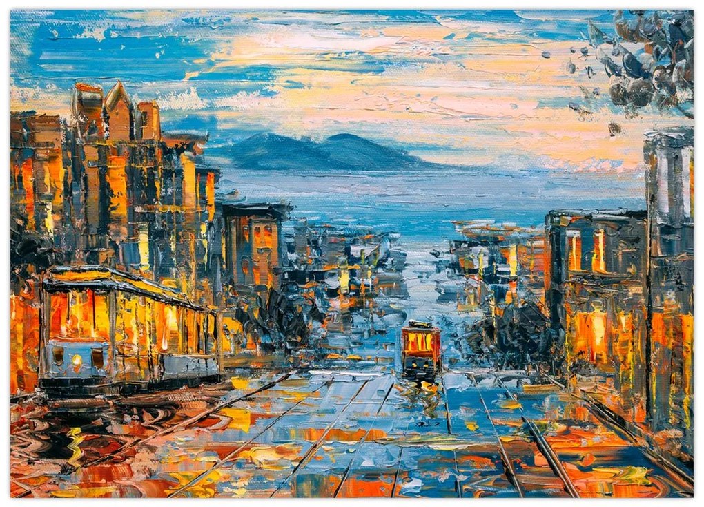 Obraz - Cable Car, San Francisco (70x50 cm)