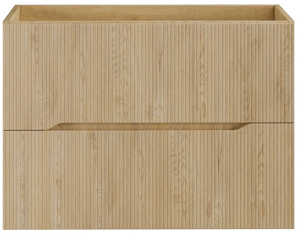 Szafka pod umywalkę NORDIC CREMONA 2S 80cm dąb cremona z umywalką nablatową TRUST 2 COMAD