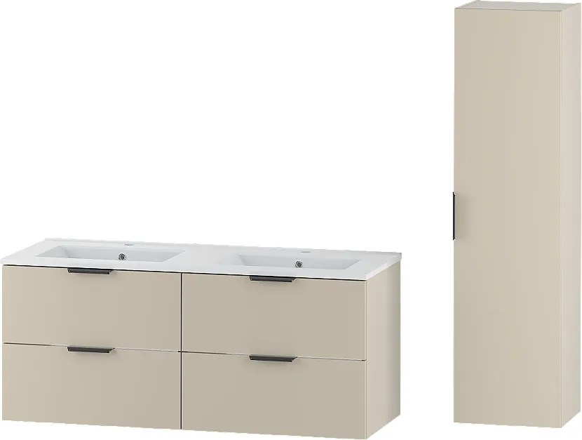 Kaszmirowy Zestaw do Łazienki 120cm Szafka z Umywalką Słupek Słupek Pile