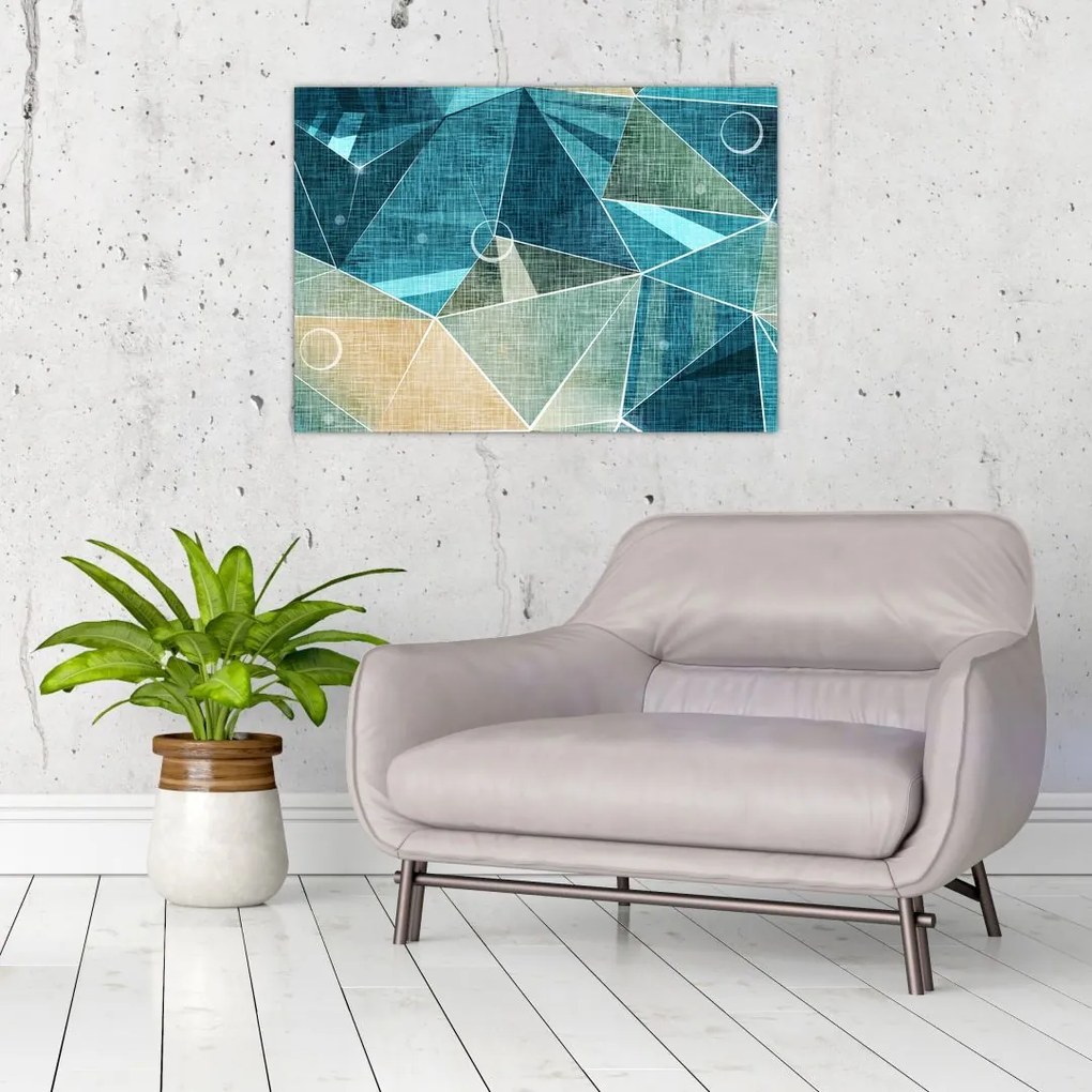 Obraz - Turkusowa abstrakcja (70x50 cm)