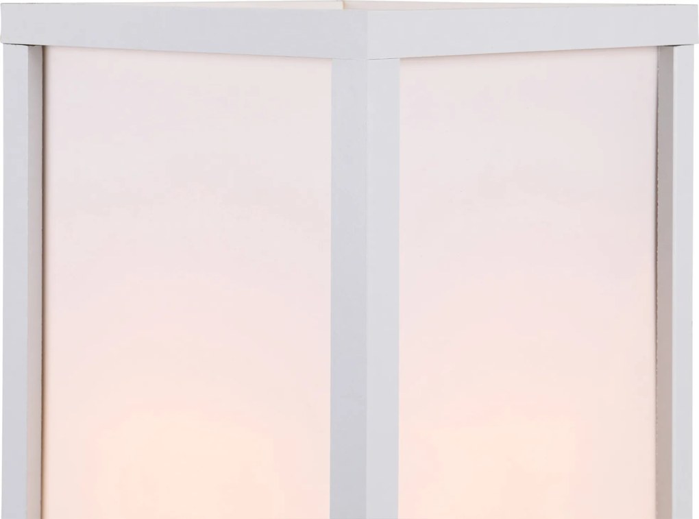 HOMCOM Lampa podłogowa z półkami biała E27 do salonu i sypialni nowoczesny design | Aosom PL