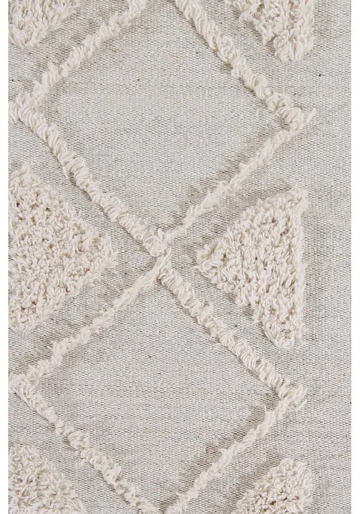 Biały bawełniany dywan tkany ręcznie odpowiedni do prania 200x300 cm Tribu Natural – Lorena Canals