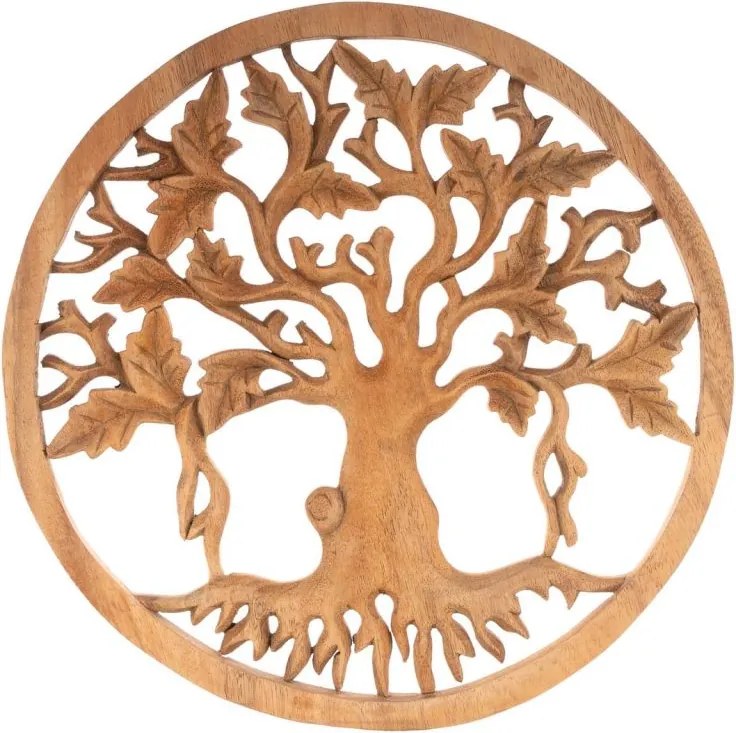 Dekoracja drewniana ręcznie robiona drzewo życia 30 cm