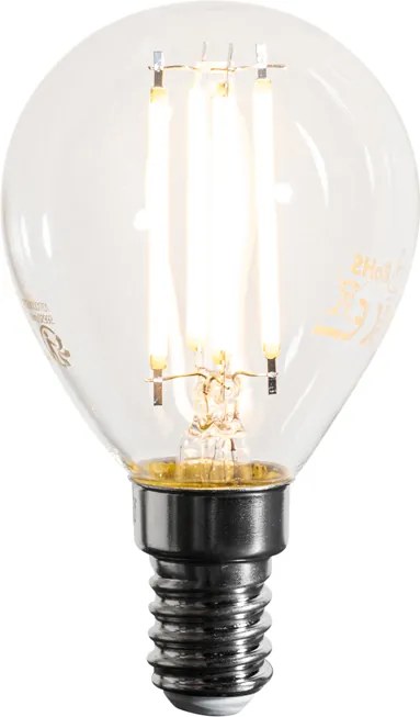 Zestaw 5 ściemnialnych żarówek LED E14 Filament G45 Przezroczyste 4W 470 lm 2700K