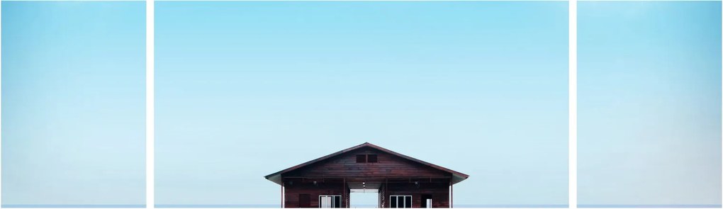 Obraz domu nad morzem (170x50 cm)
