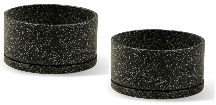 Zestaw 2 ciemnoszarych doniczek Bonami Selection Terrazzo