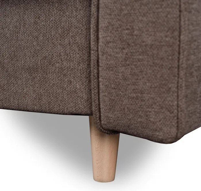 Sofa z Funkcją Spania MALTA Wersalka Rozkładana Dwuosobowa Brązowa Nowoczesna do Salonu