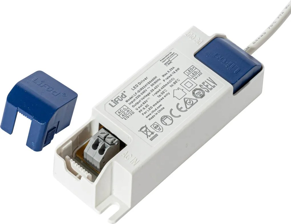 Wpuszczany reflektor biały z LED 3000K-5000K z przełącznikiem DIP - Elias