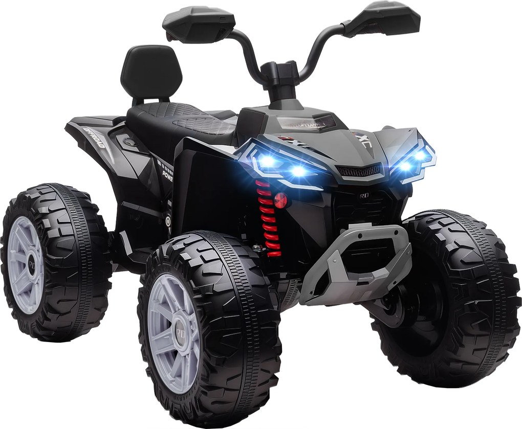 AIYAPLAY Elektryczny Quad dla Dzieci, 24V Pojazd z 4 Kołami, Reflektory, Port USB, Funkcja MP3, 6,5 km/h, 3-8 lat