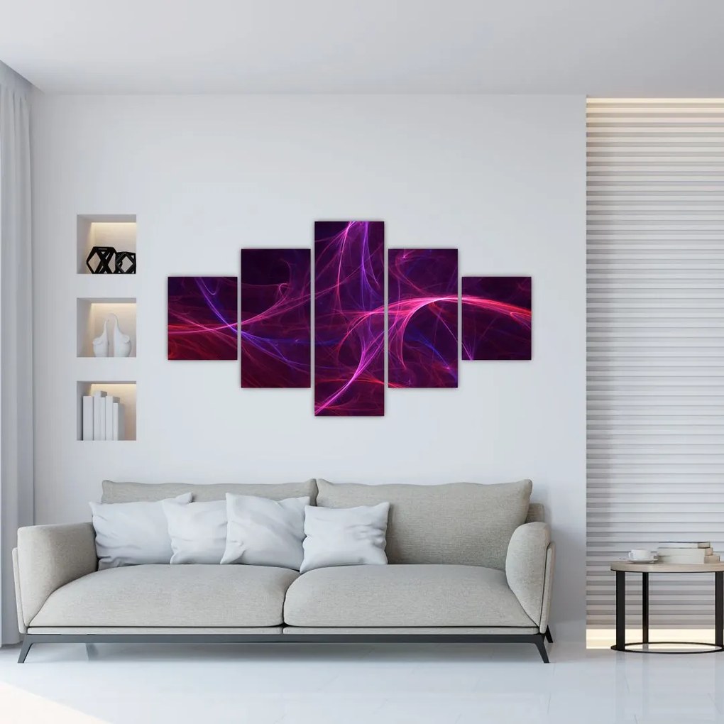 Abstrakcyjny obraz krzywych (125x70 cm)