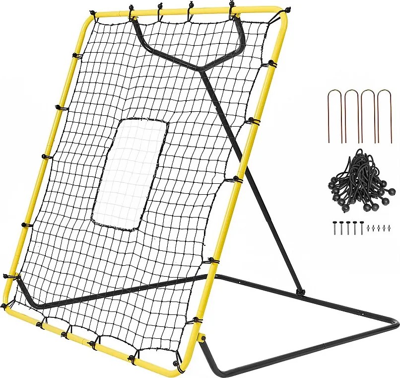 Siatka Odbijająca do Baseballu SucceBuy i Softbola, 122 x 137 cm, z Regulowanymi Kątami, do Treningu Rzutów i Rzutów z Ziemi