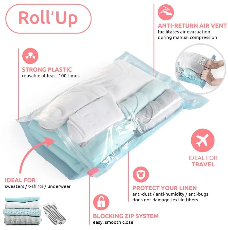 Worki próżniowe zestaw 2 szt. Roll Up S – Compactor