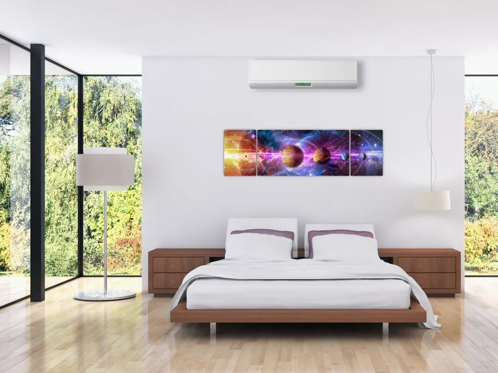Obraz - Układ Słoneczny (170x50 cm)