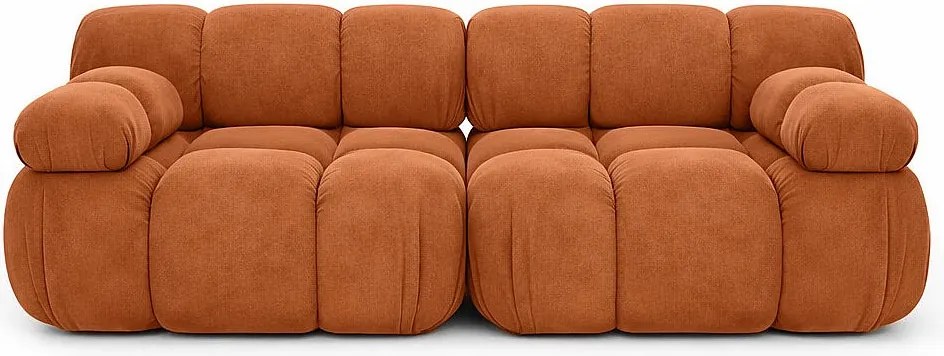 Sofa modułowa dwuosobowa, tkanina welurowa Salvador, Brązowy, Selia