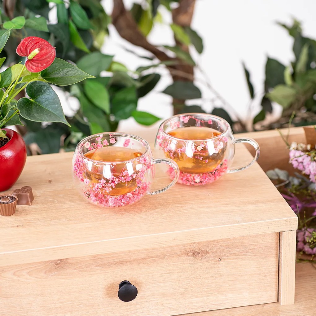 4Home Szklanka termiczna do cappuccino Blossom Hot&Cool, 270 ml, 2 szt.