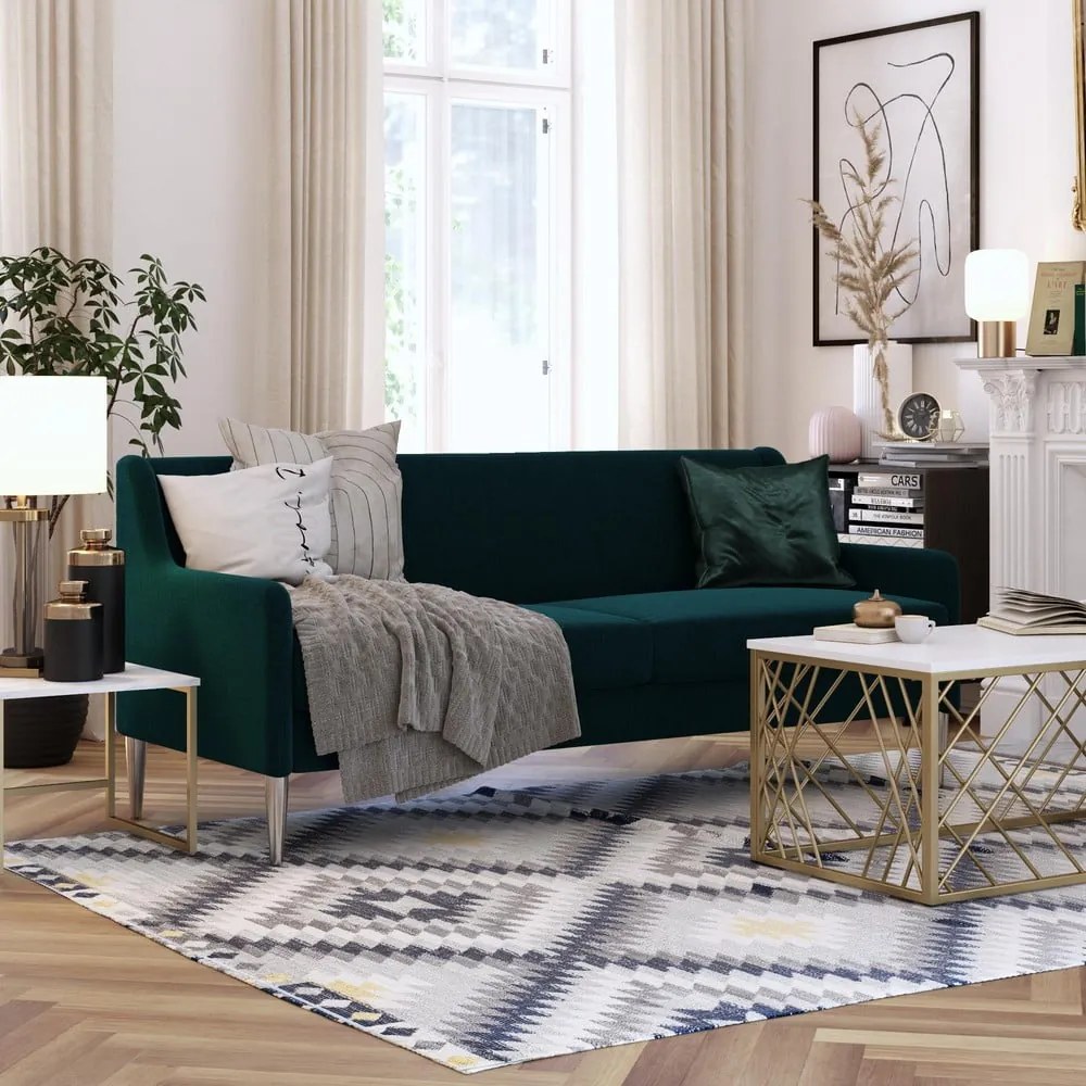 Niebieska sofa 190 cm Virginia – CosmoLiving by Cosmopolitan