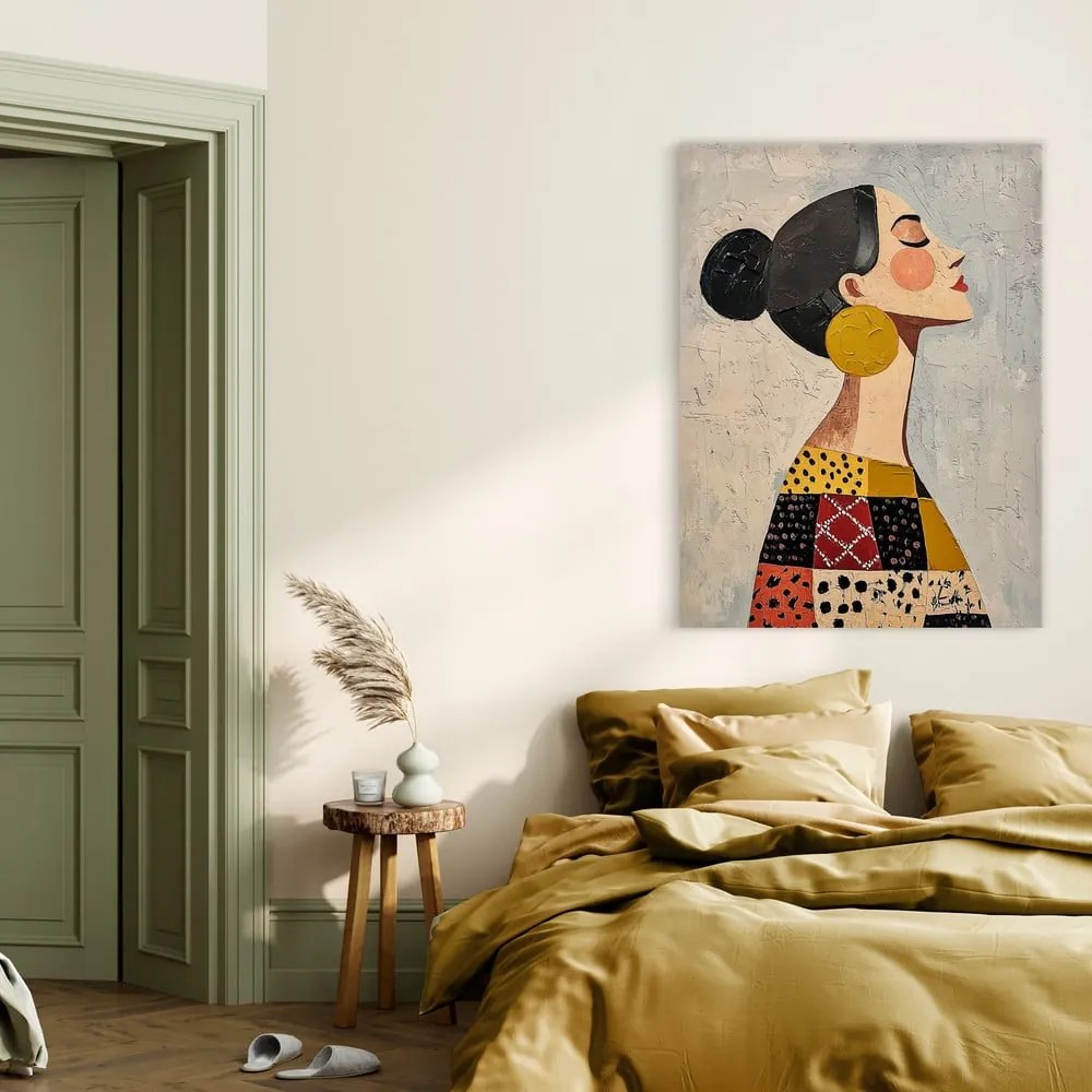 Obraz z ręcznie malowanymi elementami 70x100 cm Mae – Styler