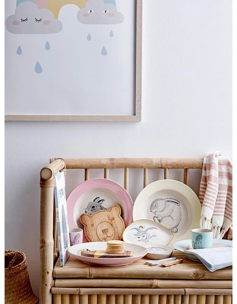Plakat ścienny w naturalnej ramie Bloomingville Mini Saida Frame, 55x75 cm