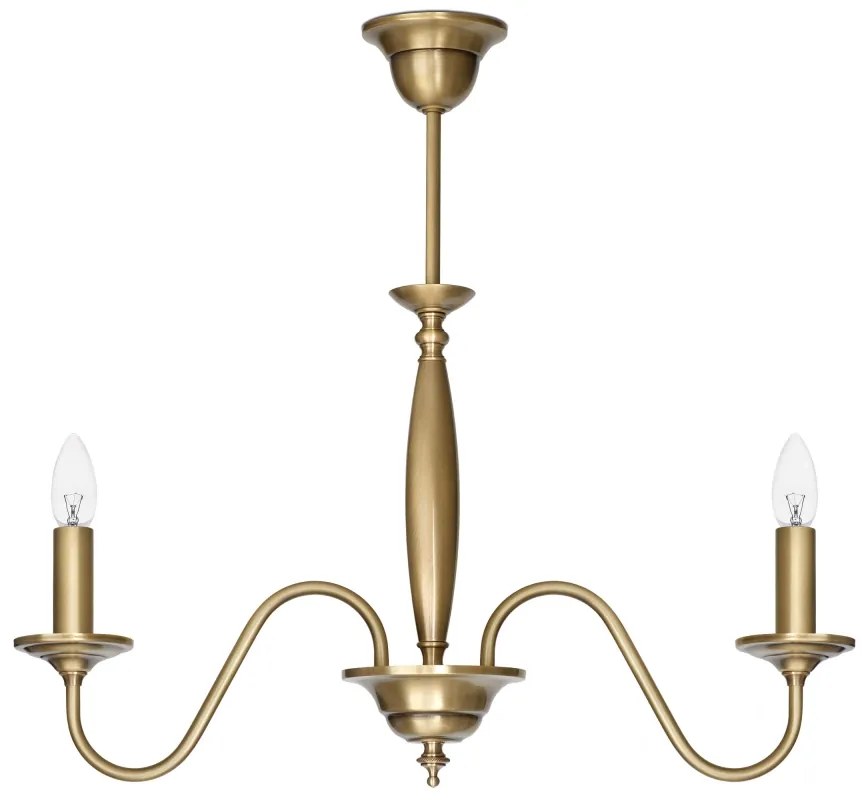 Świecznikowy mosiężny żyrandol stare złoto FS-S2