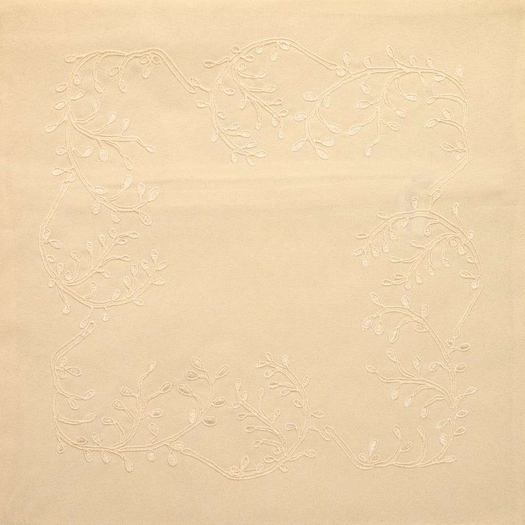 Poszewka dekoracyjna LEAFY LACE 40x40 cm, kremowa