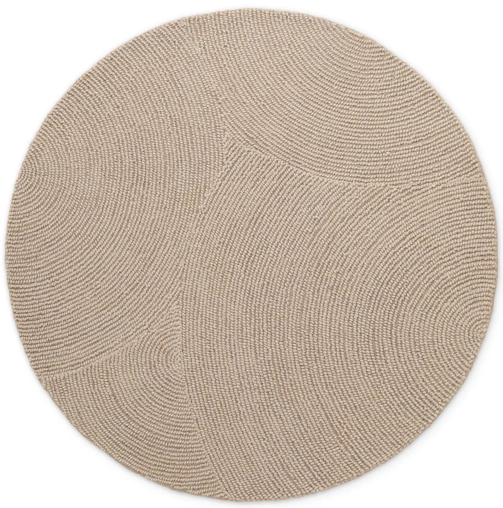 Dywan wełniany Hanse Home Eleni beżowy 200 cm x 200 cm koło
