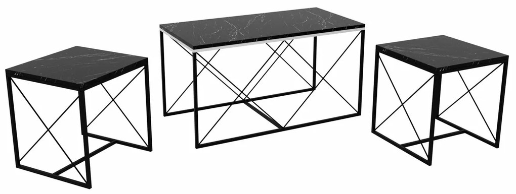 Stolik konferencyjny Defne Black Marble