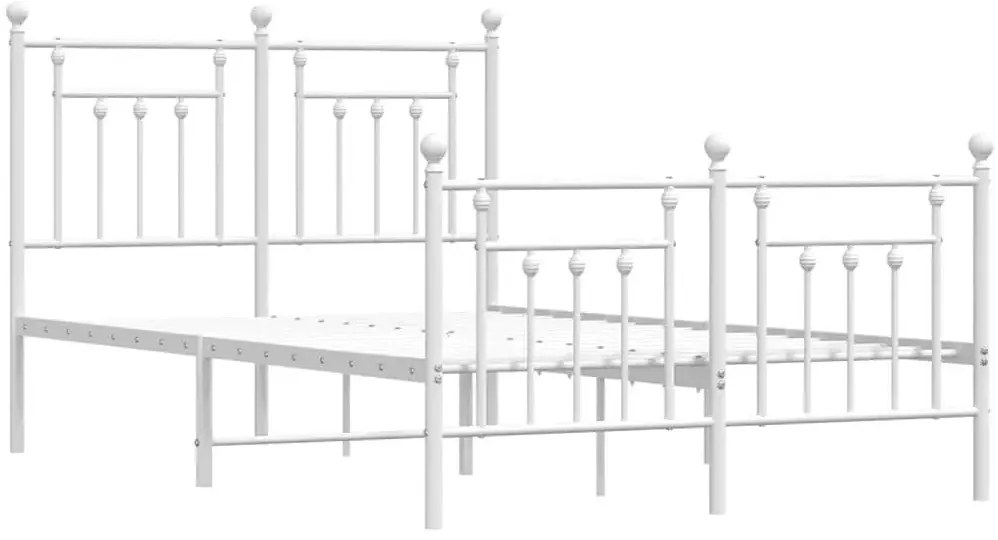 Białe metalowe łóżko industrialne 120x200 cm H4-K86